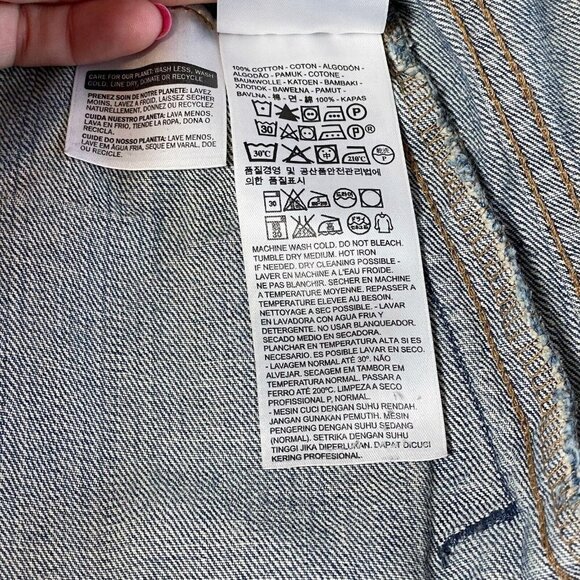 Levi Strauss & Co. Womens Classic Denim Trucker Jacket Blue XS Button Front - Picture 7 of 10